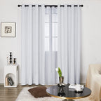 Deconovo Living Room Curtains 95 Inches Long, Blackout Curtains for Bedroom
