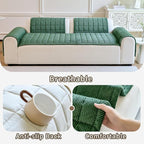 Couch Covers for Dogs Washable, Non Slip Couch Covers for Loveseat Sofa Pet Friendly, Soft Fuzzy Sofa Covers for Pet, Dog Couch Cover Furniture Protector(1PC,Green,27.6"x59.1")