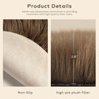 Ashler Faux Fur Rug, Fluffy Shaggy Area Rug, Ultra Soft 2.3 x 3.3 Feet Sheepskin Fur, Dark Coffee Fuzzy Rug, Machine Washable Shag, Nursery Decor Throw for Bedroom, Kids Room, Living Room