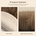Ashler Faux Fur Rug - Fluffy Shaggy 3 x 3 Feet Sheepskin Fur, Dark Coffee Fuzzing Rug - Nursery Decor Throw for Bedroom, Living Room, Kids Room