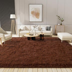 LOCHAS Ultra Soft Indoor Modern Area Rugs Fluffy Living Room Carpets for Children Bedroom Home Decor Nursery Rug 8 x10 Feet, Brown