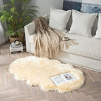 MIULEE Luxury Super Soft Fluffy Area Rug Faux Fur Sheepskin Rug Decorative Plush Shaggy Carpet for Bedside Sofa Floor Nursery 3 x 5 Feet, Light Yellow