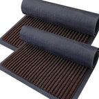 OLANLY Front Door Mat Indoor Outdoor Entrance, 2-Pack 71 x 47 Inch, Waterproof Heavy Duty Doormat, Fade Resistant, Low Profile, Easy Clean Patio Porch Welcome Floor Mats for Entry, Brown
