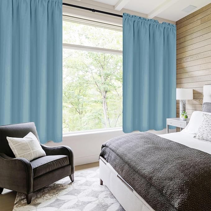 DWCN Blackout Curtains for Bedroom Living Room 42 x 63 Inch Long 2 Panels