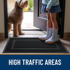 OLANLY Front Door Mat Outside 47x17, All-Season Heavy-Duty Rubber Doormat