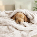Exclusivo Mezcla Plush Fuzzy Fleece Bed Blanket Queen Size, Super Soft, Fluffy and Warm Blankets for Couch, Bed, All Season (Beige, 90x90 inches)