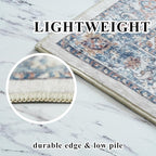 Hallway Washable Runner Rug - 2x6 Kitchen Rugs Entryway Rug Runner Vintage Soft Floor Mat Non Slip Indoor Farmhouse Carpet for Bathroom Living Room Bedroom (2 X 6, Brick)