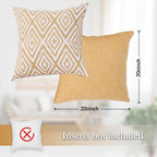 HPUK Throw Pillow Covers 20x20, 4 Pack, Ochre Textured Couch Pillow Covers