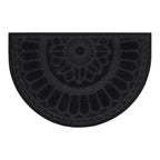Mohawk Home Entryway Door Mat 2' X 3' All Weather Outdoor Non Slip Recycled Rubber Doormat, Rope Impressions Black