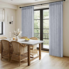 MIULEE Pinch Pleated Thick Linen Curtains 102 Inches Long 2 Panels for Living Room Bedroom, Linen Textured Drapes Pleat Back Tab Memory Trained Light Filtering Light Blue Window Curtains with Hooks