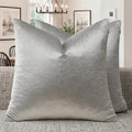 GIGIZAZA Silver Grey Velvet Throw Pillow Covers 24x24 Pack of 2