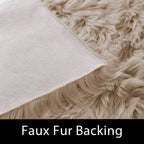 Latepis Light Brown Beige Faux Sheepskin Fur 2x10 Runner Rug for Hallway Non-Slip Shag Rug for Bedroom Living Room Rugs Carpet for Home Decor Rectangle