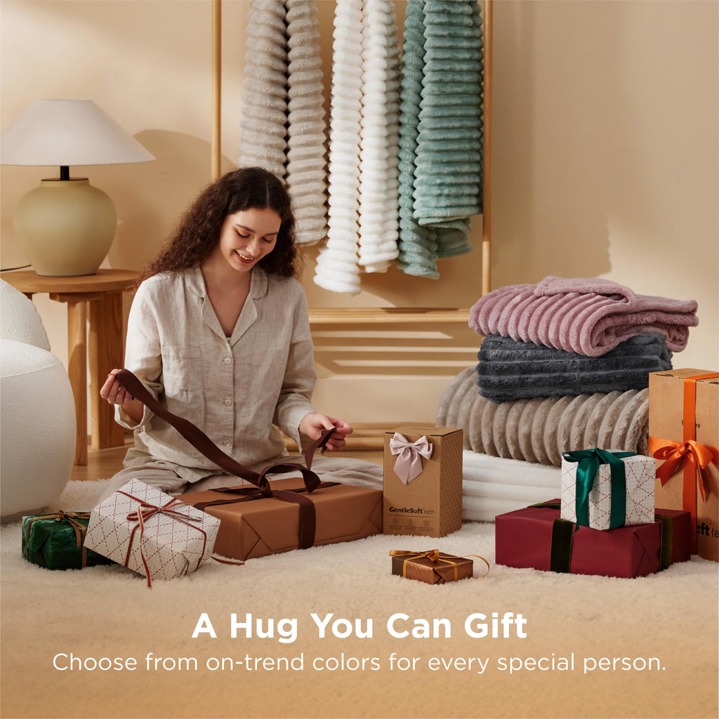 Bedsure Soft Grey Throw Blanket for Couch Decor Gifts 50"x60"