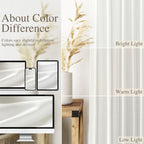 Nanspring Ivory Linen Curtains 84 Inch Length 2 Panels Set for Living Room Back Tab Light Filtering Semi Sheer Curtain for Bedroom Farmhouse Drapes, 40x84 Inch, 2 Panels