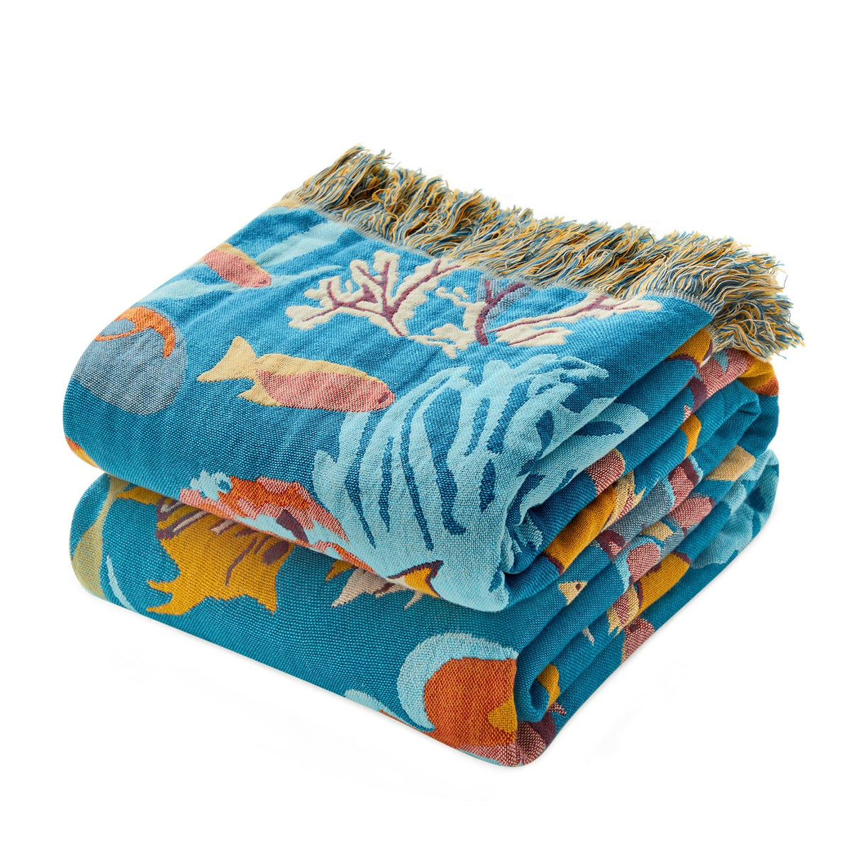 MSGKV Boho Throw Blanket 50"x60" Cotton Throw for Couch Sofa, Floral Quilt