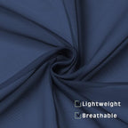 OWENIE Navy Blue Sheer Curtains 72 Inches Long 2 Panels, Transparent Voile Sheer Curtain Double Rod Pocket Gauze Drapes for Living Room Bedroom Window Sliding Glass Door Treatment, 42 x 72 Inch