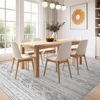 Nakagishi 5x8 Area Rugs Living Room: Washable Boho Large Neutral Soft Farmhouse Rug Stain Resistant Modern Indoor Floor Non-Slip Carpet for Bedroom Nursery Kids Office Dining Room Dorm - Dark Grey