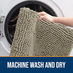 OLANLY Dog Door Mat for Muddy Paws 59x24, Super Absorbent Chenille Mud Mat