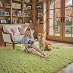 4x6 Area Rugs for Bedroom, Grass Green Soft Fluffy Shag Bedside Rugs