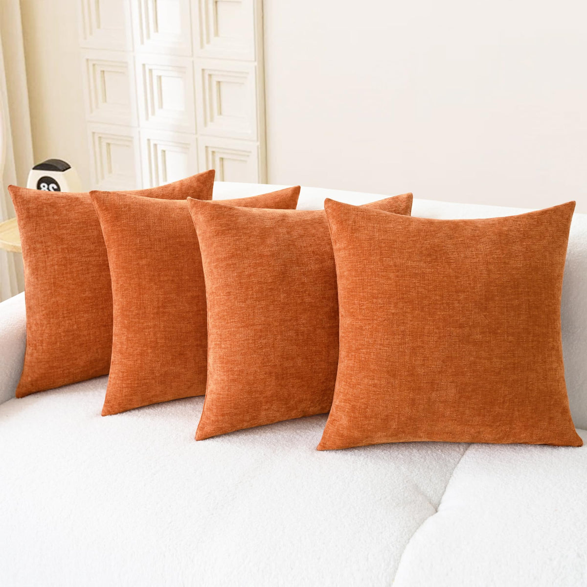 CaliTime Decorative Couch Throw Pillow Covers 18 X 18 Inches Baby Blue