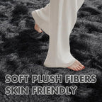 8x10 Ft Extra Large Shag Rugs for Living Room, Tie Dyed Ultra Soft Fluffy Furry Area Rugs for Bedroom Indoor Floor, Aesthetic Carpet for Kids Home Decor (Dark Grey)