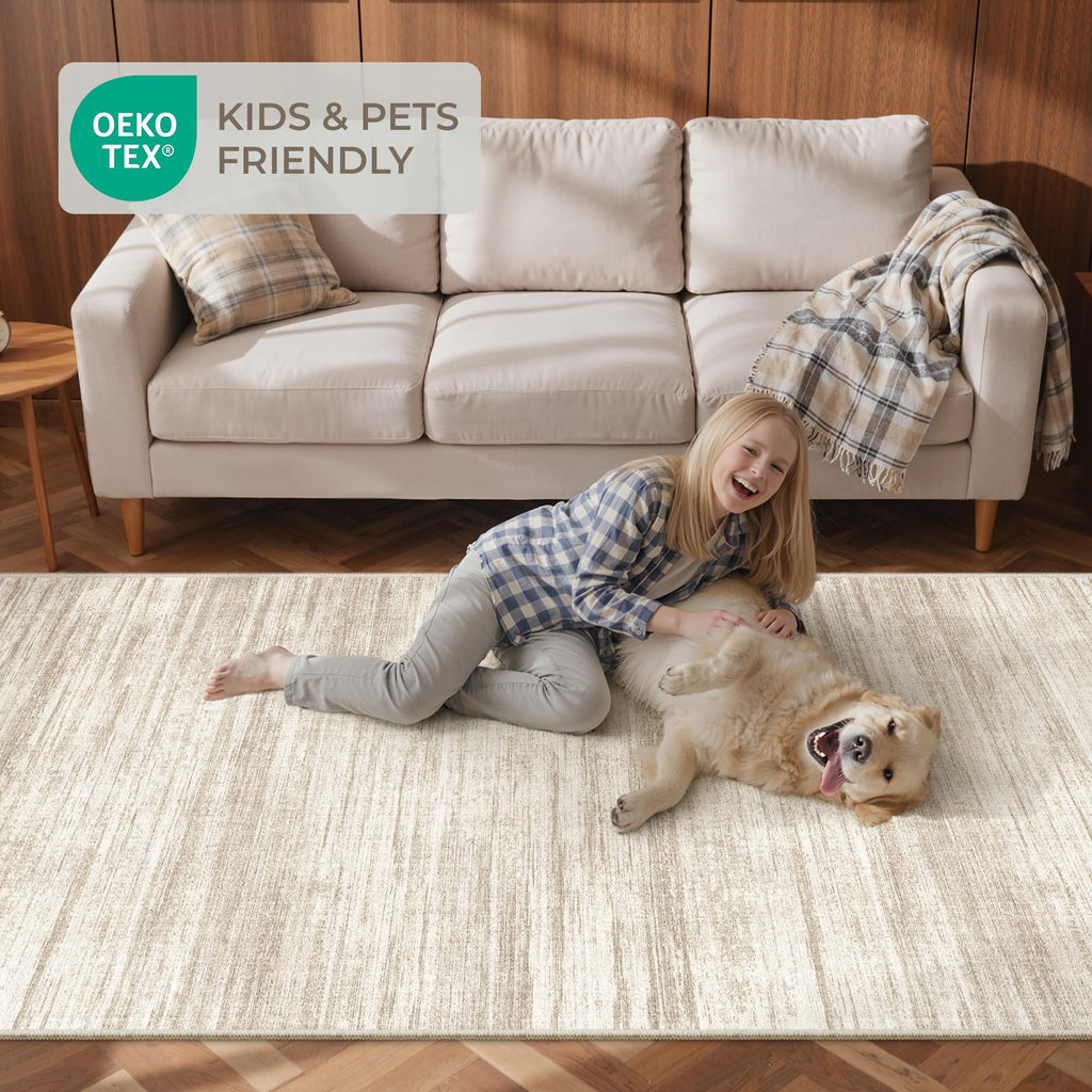 Restydon 2x12 Runner Rug Non Slip,Washable Hallway Runner Rug,Brown