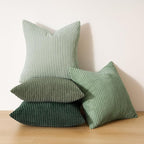 Topfinel LightGreen Couch Throw Pillows Covers 24x24 Inch Set of 4,Olive Emerald Green Corduroy Decorative Cushion Case,Rustic Fun Living Room Decor fundas para cojines