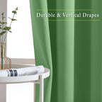 NICETOWN Blackout Curtains for Boys Room - Thermal Insulated Solid Grommet Room Darkening Curtains/Panels/Drape for Bedroom (Forest Green, 1 Pair, 46 by 72-Inch)