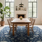 Washable Rugs 8x10 Area Rugs for Living Room,Bedroom,Dining Room- Soft Low Pile Stain-Resistant Carpet with Non-Slip Rubber Backing,Vintage Large Area Rug for Nursery Home Office Decor