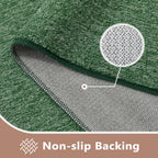 5x7 Green/White Area Rug Non-Slip Washable Soft for Living Room Bedroom