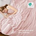 Bedsure GentleSoft California King Size Blanket for Bed - Cozy Soft Blankets for Women, Cute Large Throws for Girls, Crystal Pink, 102x96 Inches