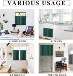 RYB HOME Short Hunter Green Blackout Curtains for Small Bedroom Window, Insulating UV Blocking Drapes for Kitchen Cafe Basement, Privacy Tiers for Bathroom Window, Width 42 by Length 36, Set of 2