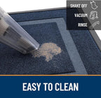 OLANLY Front Door Mat Indoor Outdoor Entrance, Waterproof All-Season, All-Weather Doormat, Sturdy Natural Rubber, Fade Resistant, Low Profile, Easy Clean Patio Porch Entryway Mat, 71x23, Blue