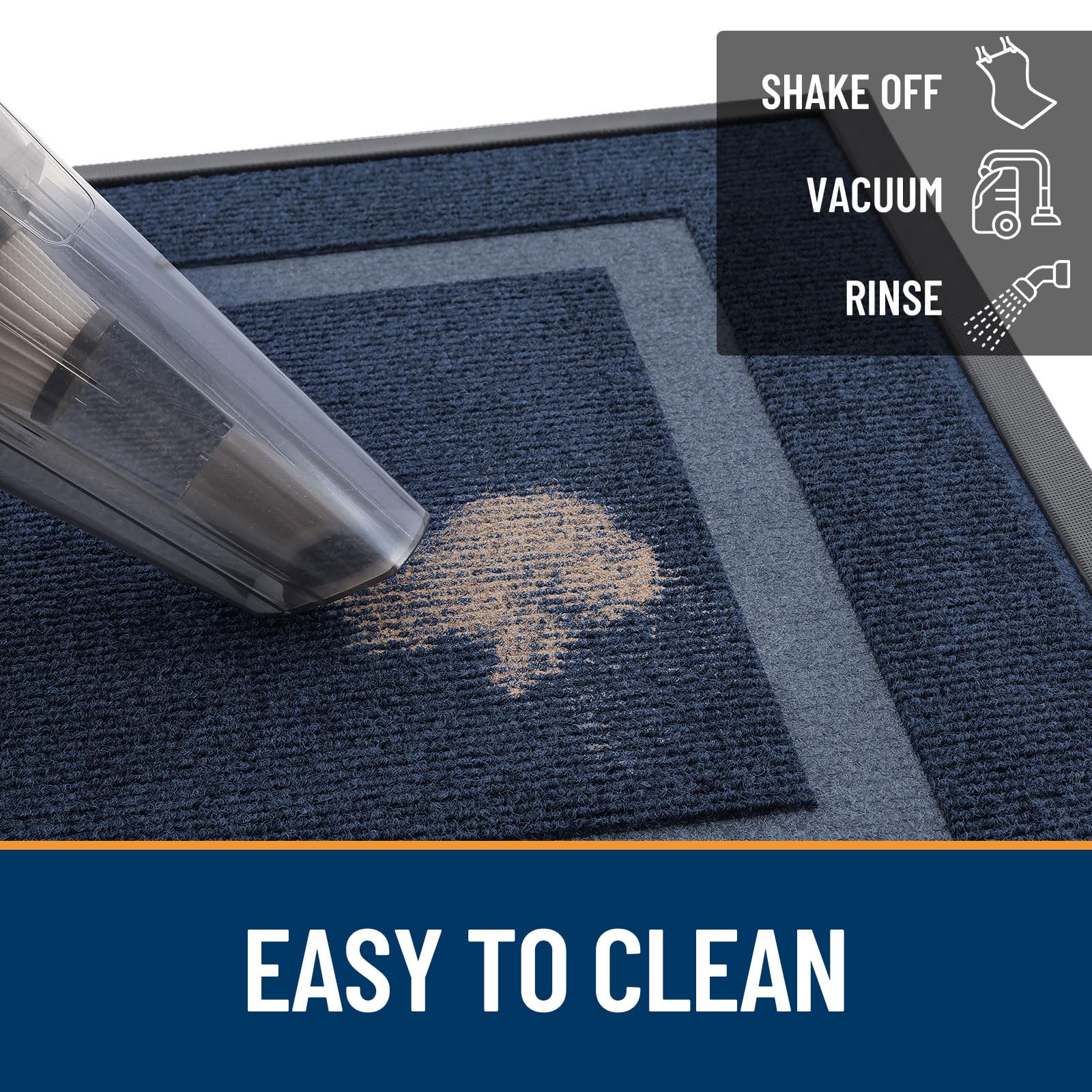OLANLY Front Door Mat Outside 71x23, All-Season Heavy-Duty Rubber Doormat