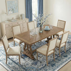 RELEANY Washable Area Rug, 5'x8', Blue/White/Gray