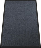 Extra Large Front Door Mat, 5 x 3 Feet Indoor Outdoor Entrance Mat, Heavy Duty Commercial Floor Mats, Non-Slip Rubber Backing Doormat for Entryway, Waterproof, Low-Profile, Easy to Clean