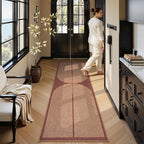 Lahome Enfys Modern Rainbow Easy Jute Entryway Runner Rug, Washable Indoor Outdoor Carpet Runners for Hallway 8ft, Farmhouse Non Slip Non Shedding Kitchen Mats for Floor Porch Laundry Room