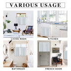 RYB HOME Short Privacy Curtains 30 inch Long for Bathroom Window