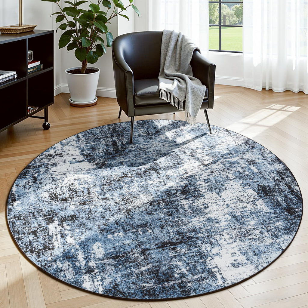 Rugflix 9x12 Area Rugs for Living Room, Washable Beige Grey Large Rug