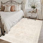 Luxturiy 5x7 Area Rugs Living Room: Bedroom Neutral Washable Carpet Beige