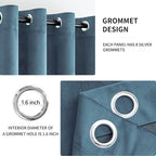 MIULEE Velvet Curtains Dark Slate Blue 52 x 96 Inch Length Set of 2
