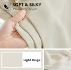 Deconovo Blackout Curtains for Bedroom, Living Room Curtains 63 Inches Long