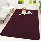 OLANLY Dog Door Mat for Muddy Paws 70x46, Absorbs Moisture and Dirt, Absorbent Non-Slip Washable Doormat, Quick Dry Chenille Mud Mat for Dogs, Entry Indoor Entryway Carpet for Inside Floor, Russet
