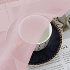 OVZME Blush Pink Sheer Curtains 54 Inches Long 2 Panels - Soft Light Filtering Window Sheer Panels for Living Room/Bedroom, Top Dual Rod Pocket, 1 Pair, Each 42Wx54L Inches