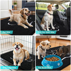 OLANLY Dog Door Mat for Muddy Paws 59x20, Paw Print Design Chenille Mud Mat