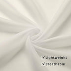OVZME Sheer Curtains Ivory 45 inches Long Kitchen Curtains, Rod Pocket Clean Selvedge Voile Window Treatments, 2 Panels=84 Inches Width.