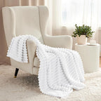 Bedsure GentleSoft White Twin XL Blanket for Bed - Cozy Soft Blankets for Women, Cute Small Fleece Throws for Girls, Birthday Gifts for Women Decor Gifts for Mom, Bright White, 66x90 Inches