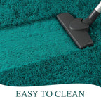 Chicrug Soft Runner Rug for Bedroom Living Room Plush Fluffy Rug 2x6 Feet, Shag Furry Runner Rug Carpet Non Shedding for Nursery Children Kids Girls Room Home Decorative, Teal