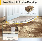 Washable Area Rugs 4'x6' Non-Slip Modern Abstract Soft for Living Room Entryway Bedroom Nursery, Print Pattern, Brown Tan Beige Coffee