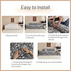 MYSKY HOME Couch Covers for 3 Cushion Couch Sofa, Chenille L Shape Sectional Couch Cover - Pet-Friendly, Machine Washable, Non-Slip Sofa Protector for Dogs, Kids, 71"x118", Grey Blur Mottling